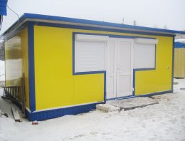 Торговый павильон  площадью 24,0 м2 из сэндвич-панелей, построенная компанией Альянс - Торговый павильон  площадью 24,0 м2, Размер 4*6м, Нововятский р-н, г.Киров