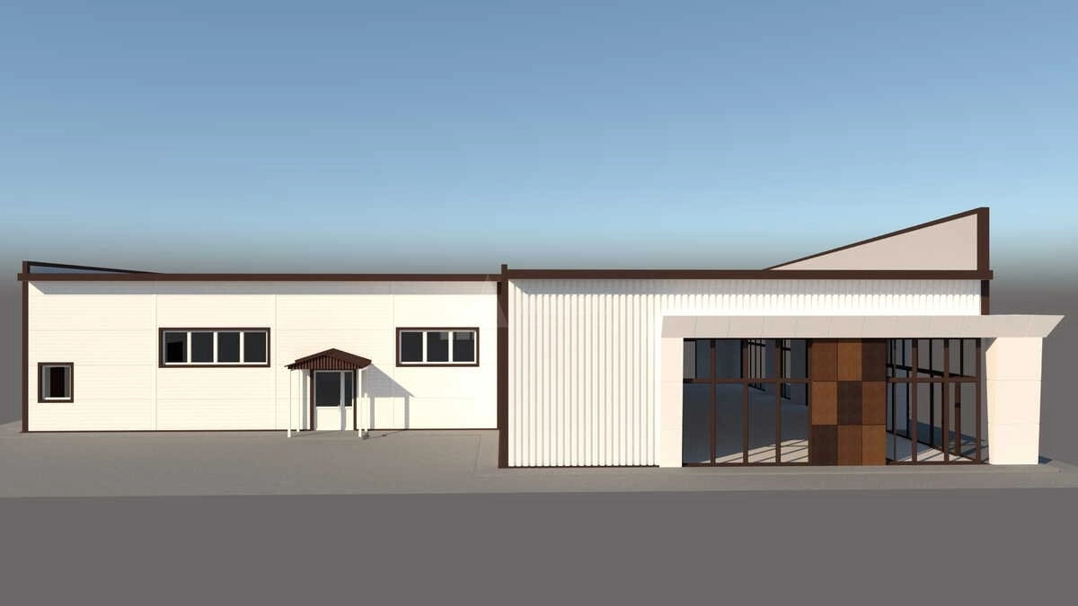 3D визуализация Магазин из сэндвич-панелей - фото 15