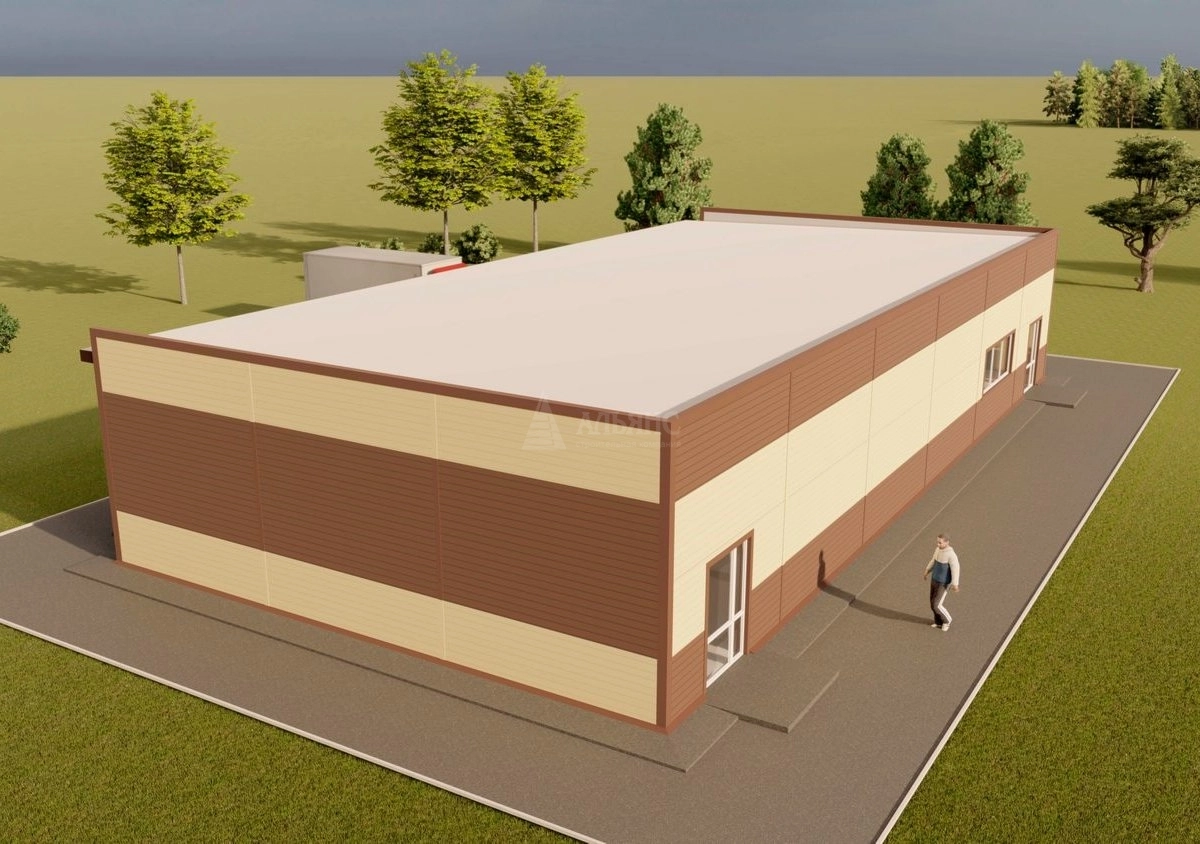 3D визуализация Проект магазина из сэндвич-панелей - фото 13