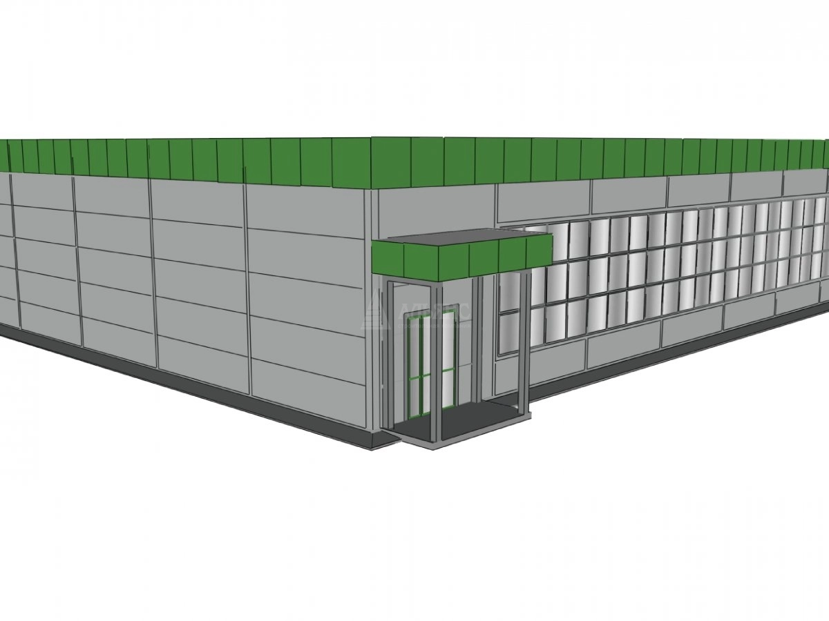 3D визуализация Магазин из сэндвич-панелей - фото 8