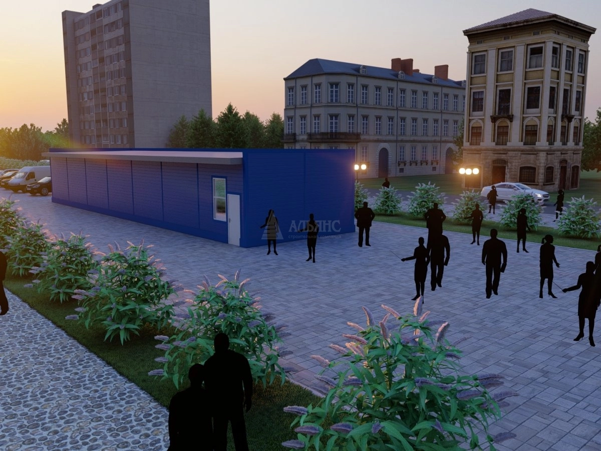 3D визуализация Проект павильона из сэндвич-панелей - фото 4