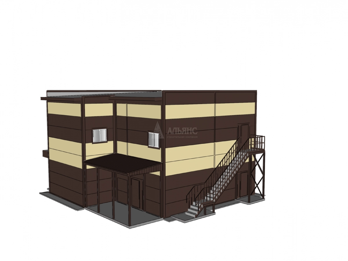 3D визуализация Магазин из сэндвич-панелей - фото 13