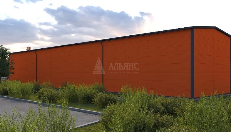 3D визуализация Здание склада из сэндвич панелей - фото 4