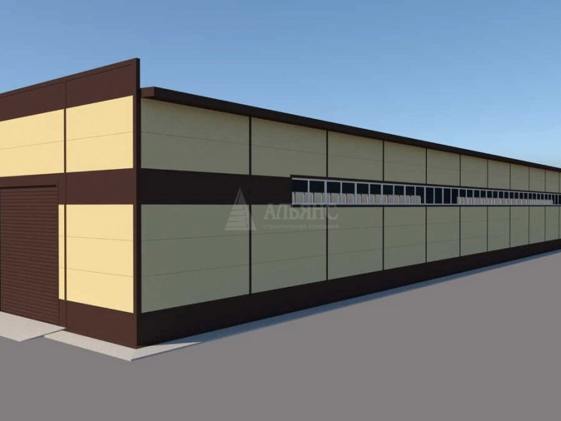 3D визуализация Производственное здание из сэндвич-панелей - фото 5
