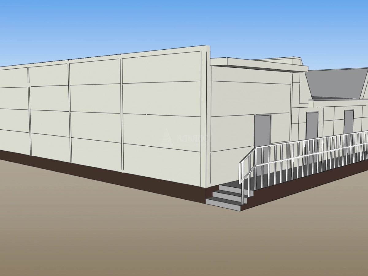 3D визуализация Магазин из сэндвич-панелей - фото 10